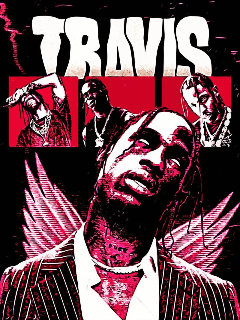Travis scott 1 Art Print canvas by music soul