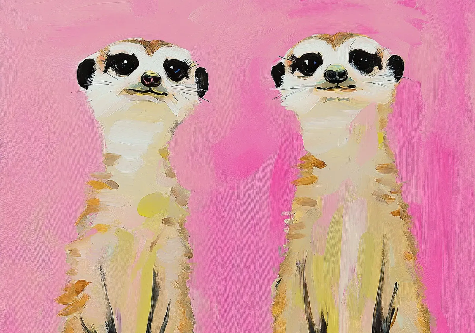 Meerkat decorazione preppy rosa dopamina poster con telaio in plastica da Euphoria Theresa