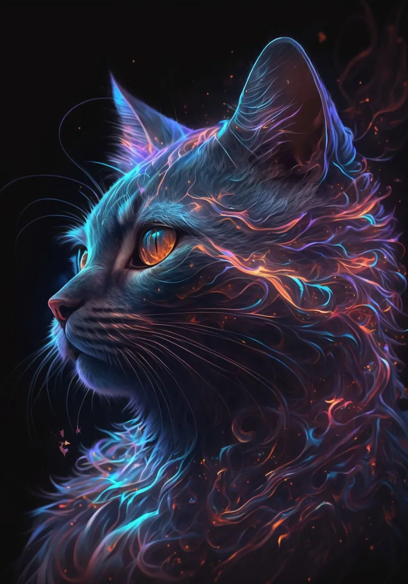 Galaxy Cat alu-dibond by Lootprint