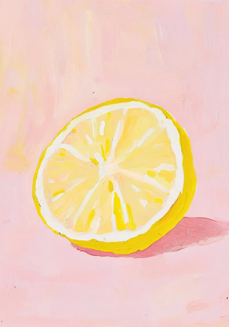 Limone Frutta Pittura Preppy Rosa Dopamina pellicola backlit da Euphoria Theresa