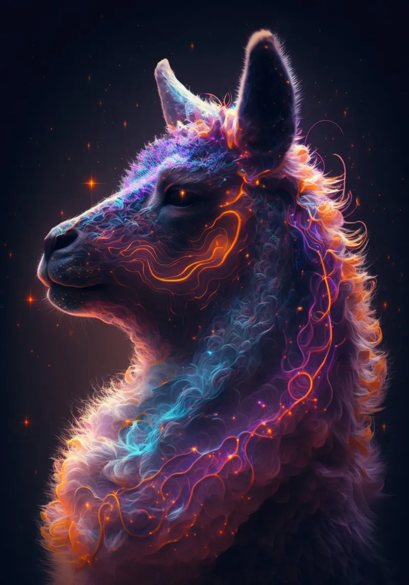 Galaxy Llama Alpaca plexiglass da Lootprint