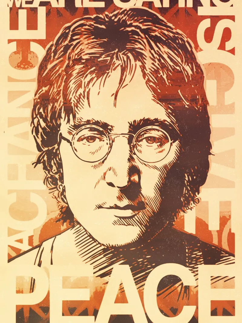 John Lennon 8 pellicola backlit da music soul