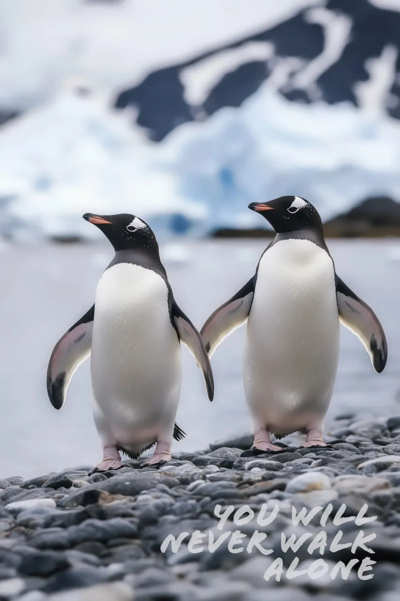 Pinguin-Liebe | Non camminerai mai da solo pellicola backlit da Autofocus