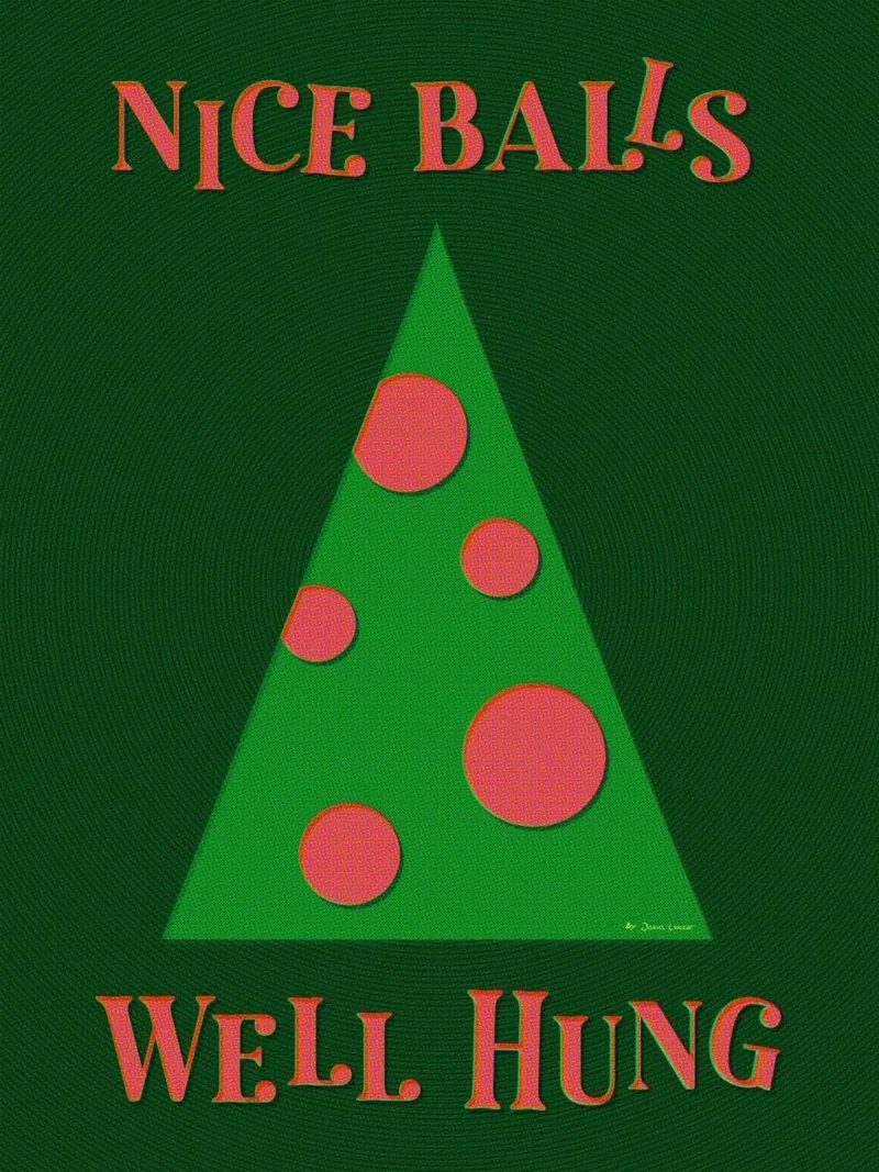 Nice Balls poster with wooden frame by Jonas Loose