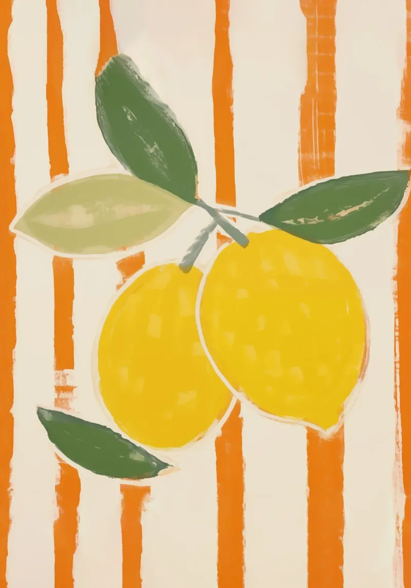 Boho Bella Vita 1 Lemons 4 poster by Boho Print Collection