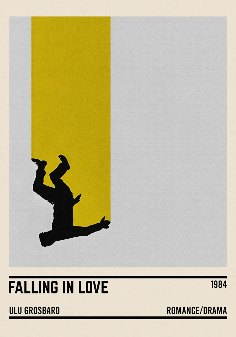 Falling in Love poster con telaio in legno da TheArtstudio