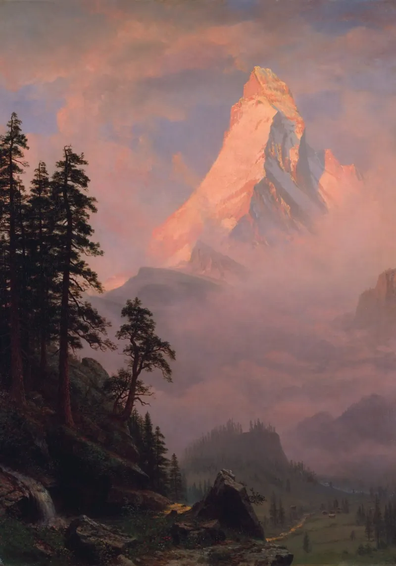 Albert Bierstadt - Alba sul Cervino pellicola backlit da ARTOTHEK