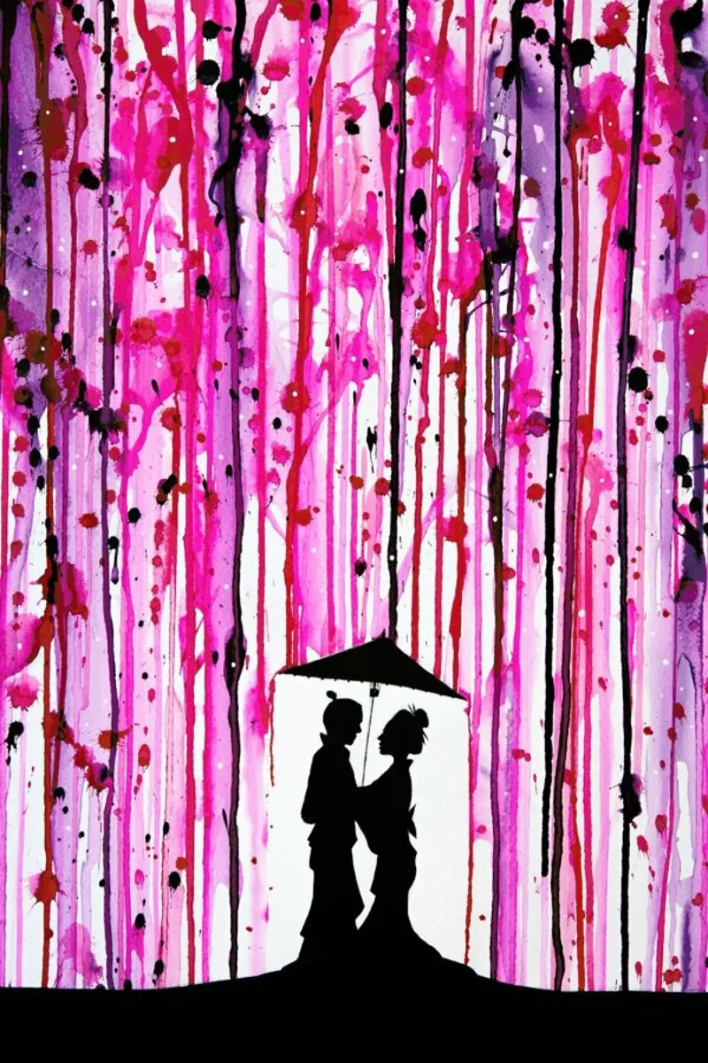 Wild Blossoms poster met houten frame van Marc Allante