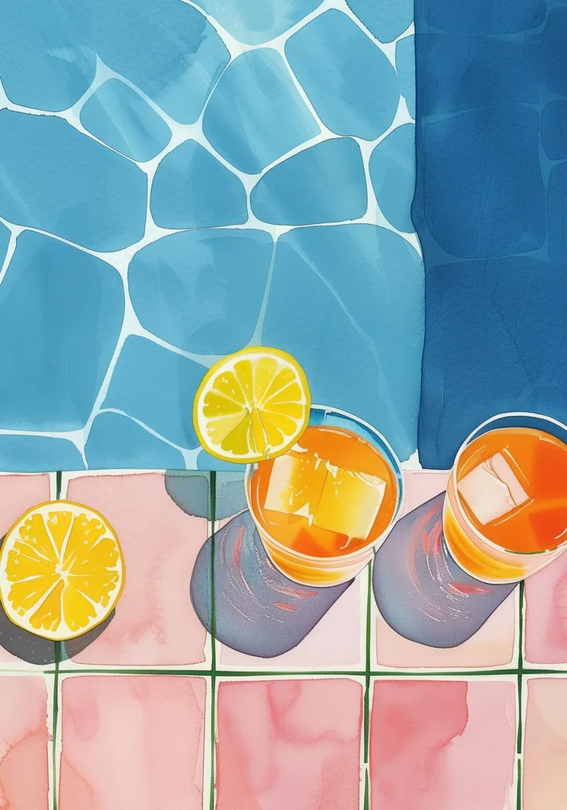 Boho Bella Vita 7 Drinks 3 pellicola backlit da Boho Print Collection