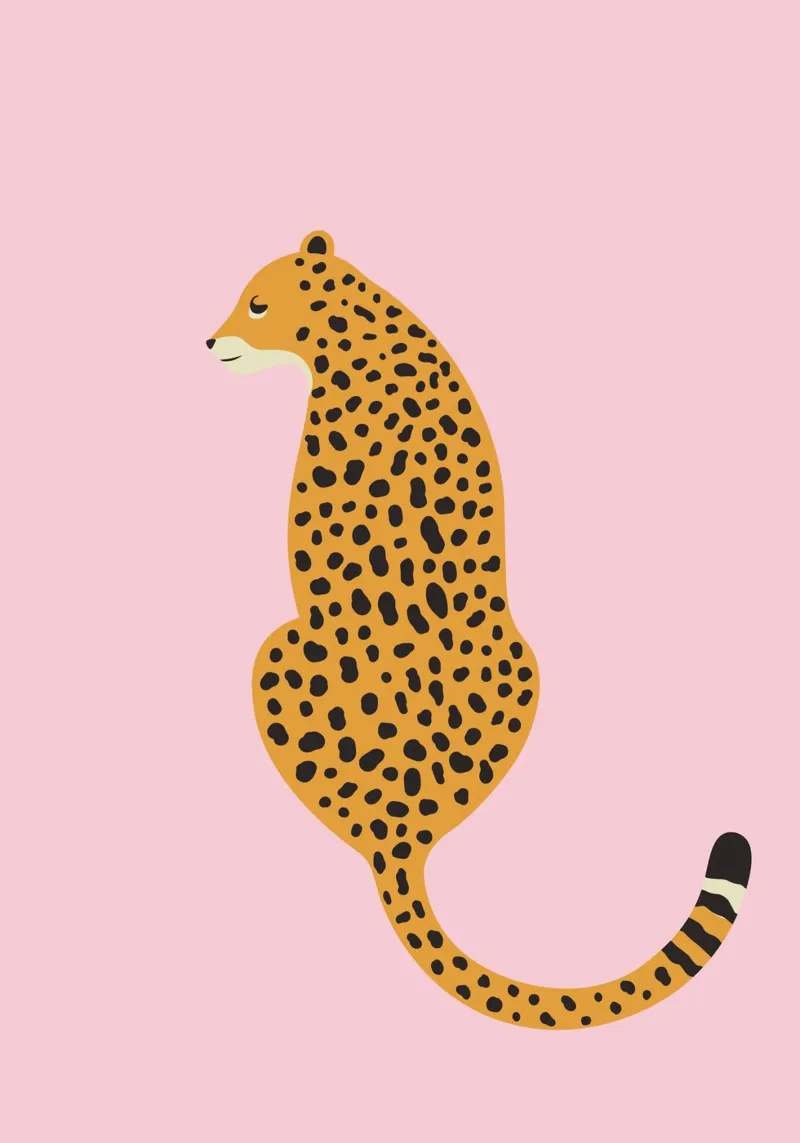 Cheetah Print, Pink Leopard Art Print, Boho Home Decor poster by pdigitalprints