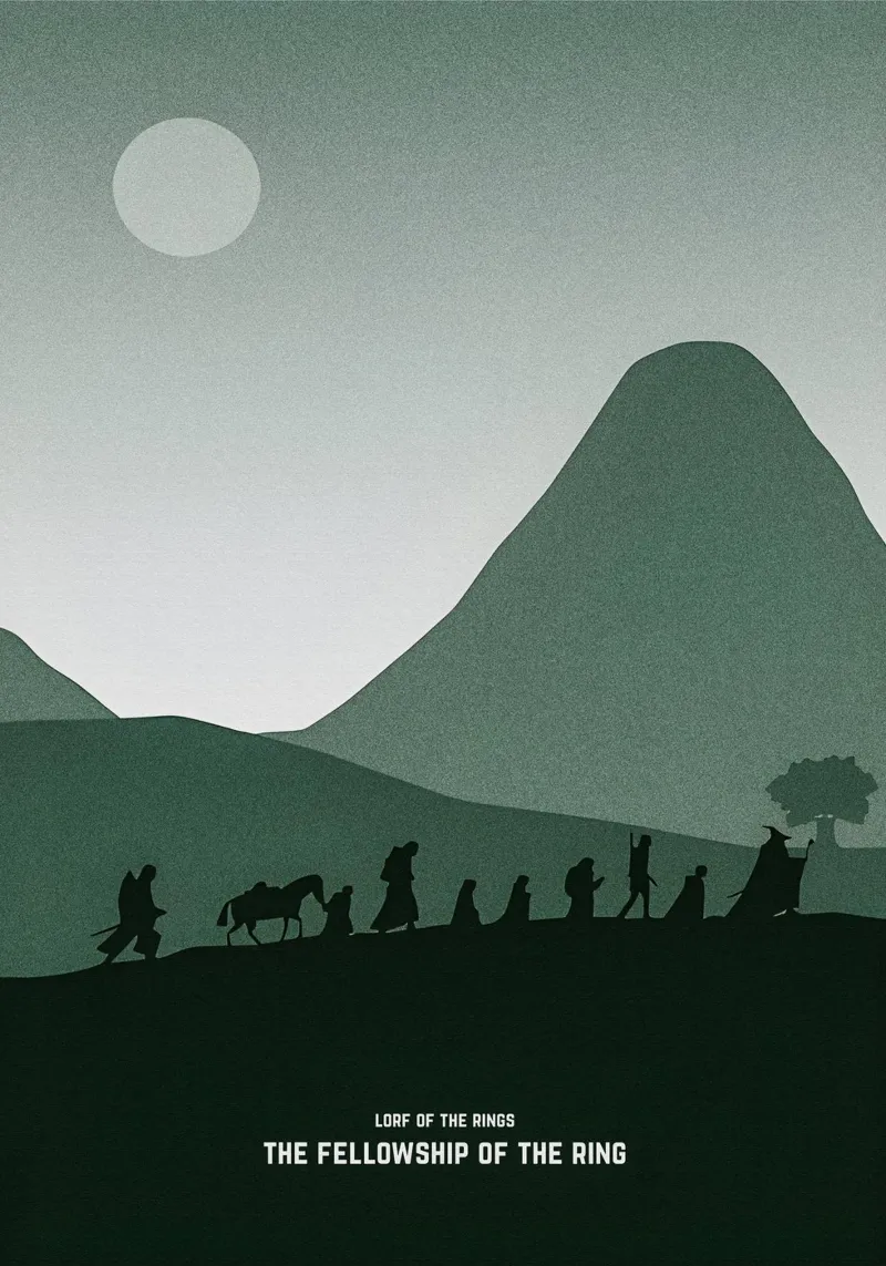 Lord of the Rings Poster 1 pellicola backlit da TheArtstudio