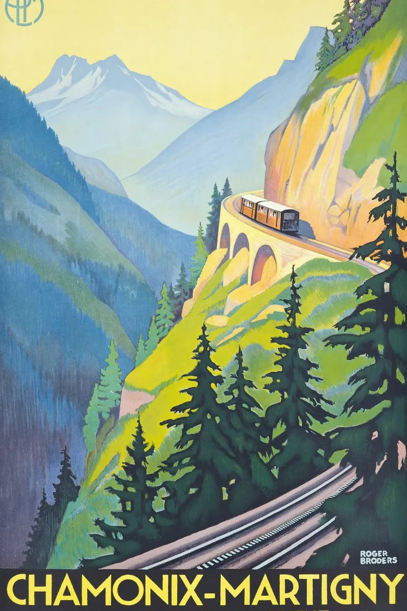 Roger Broders - Chamonix-Martigny alluminio dibond da ARTOTHEK