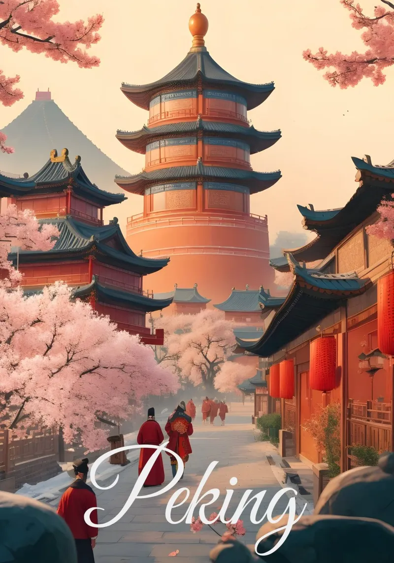 Pechino poster da Charnwood Prints