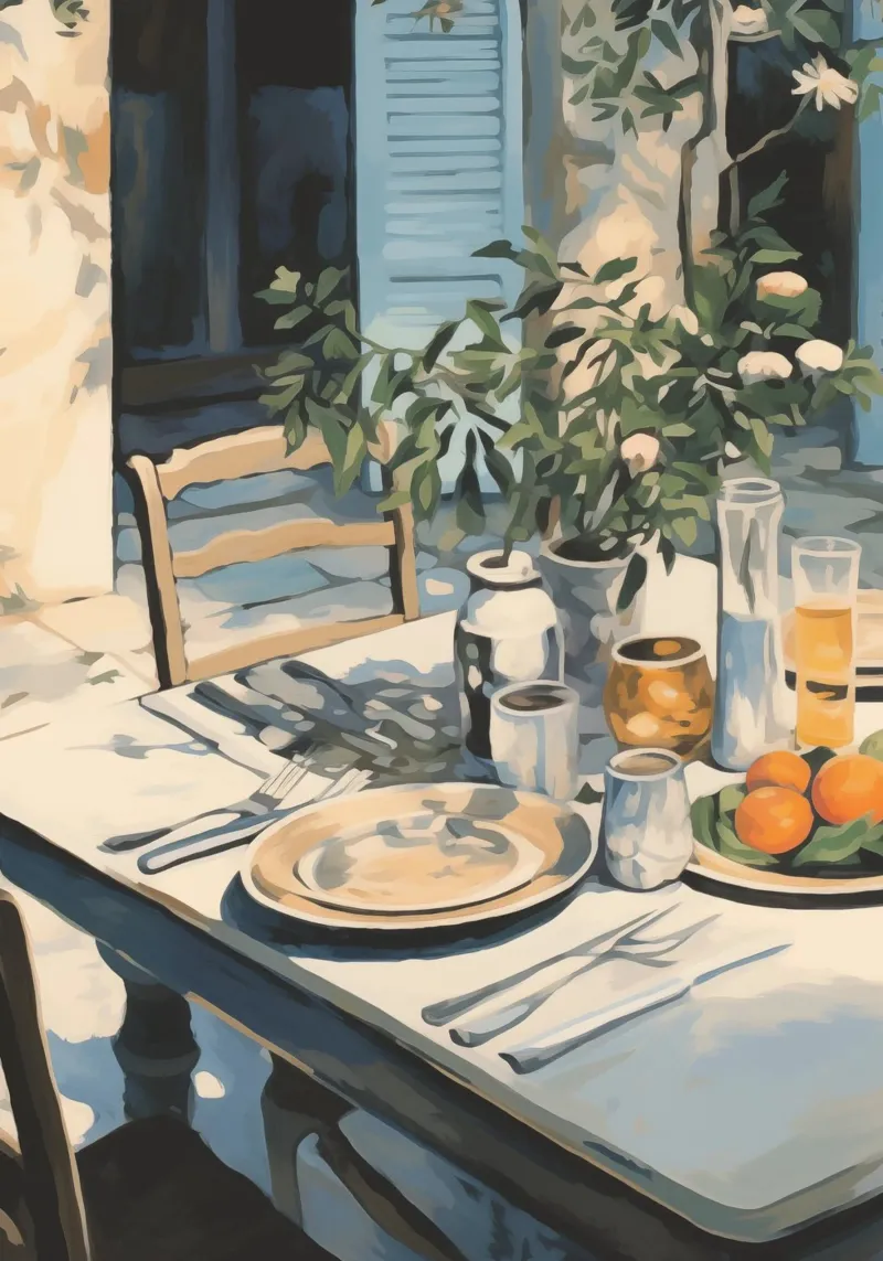 Boho Bella Vita 22 Table 4 pellicola backlit da Boho Print Collection