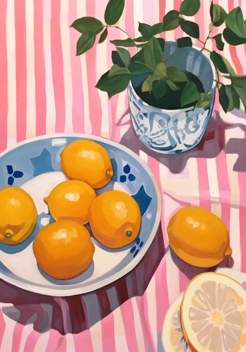 Boho Bella Vita 24 Lemons 1 alluminio dibond da Boho Print Collection