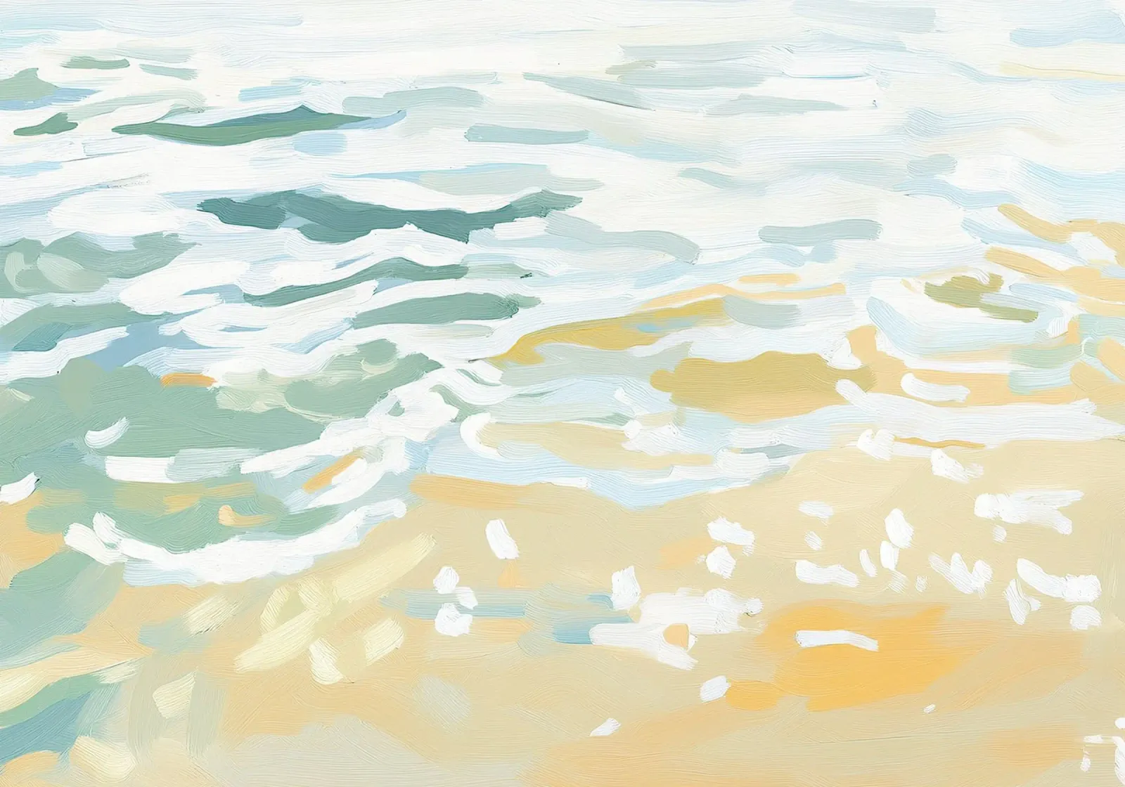 Oceano Mare Fauvismo minimalista poster con telaio in plastica da Euphoria Theresa
