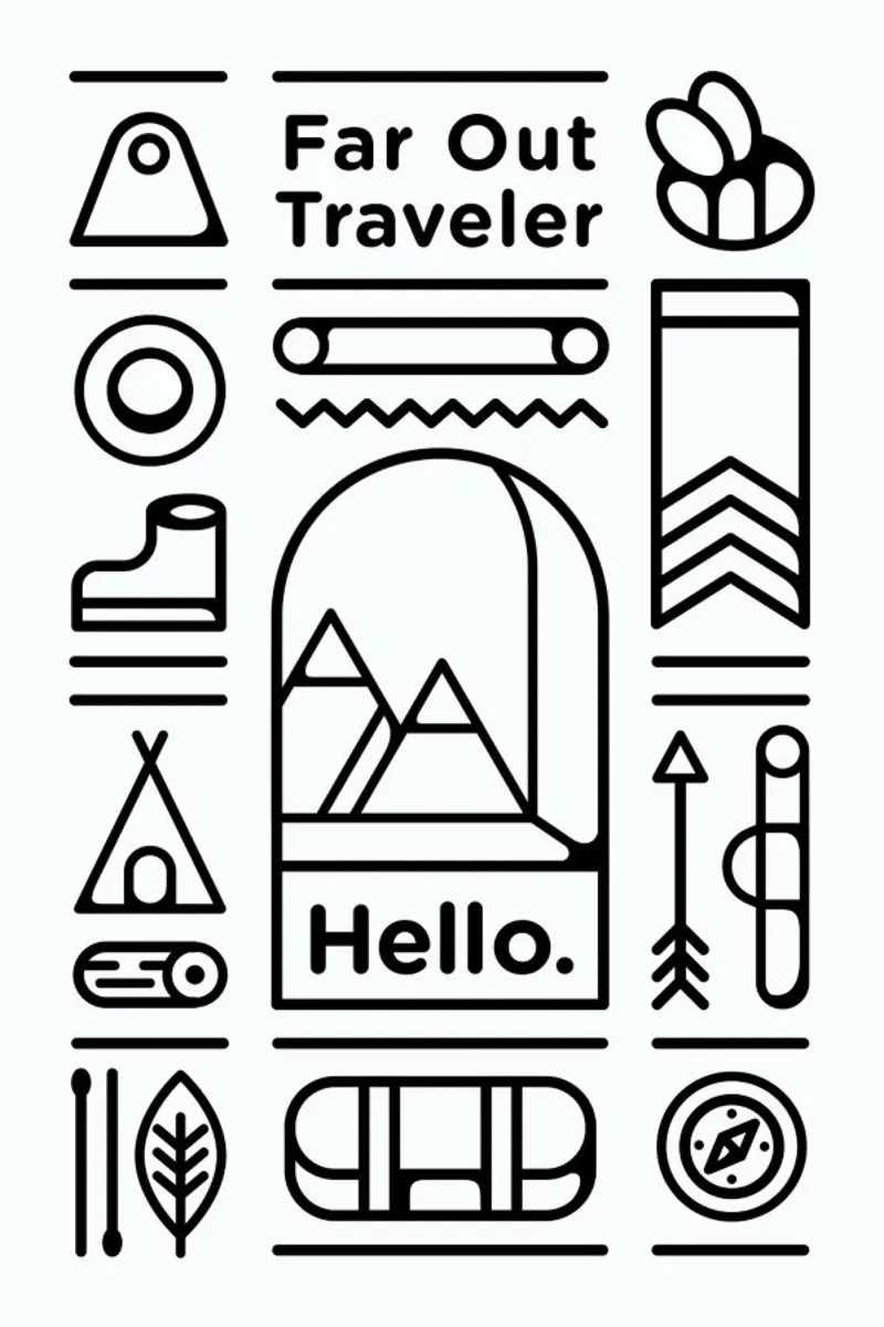 Far Out Traveler tela con Cornice a cassetta da Tyler Dale