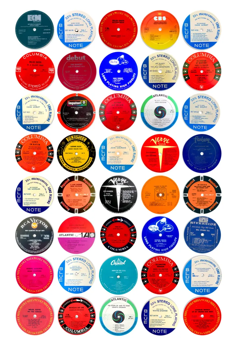 Jazz Vinyl Print - Album di jazz classico pellicola backlit da MrMustardPrints