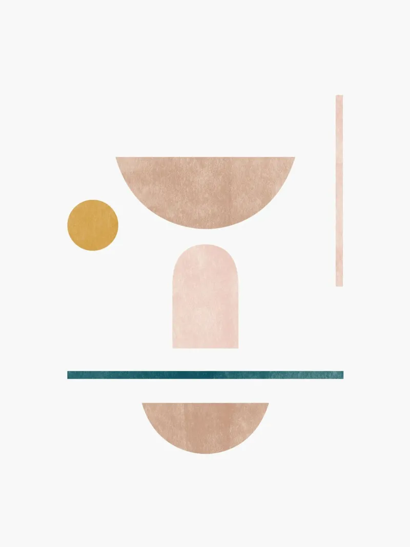 Arte geometrica moderna minimalista - Composizione 2 pellicola backlit da kookiepixel