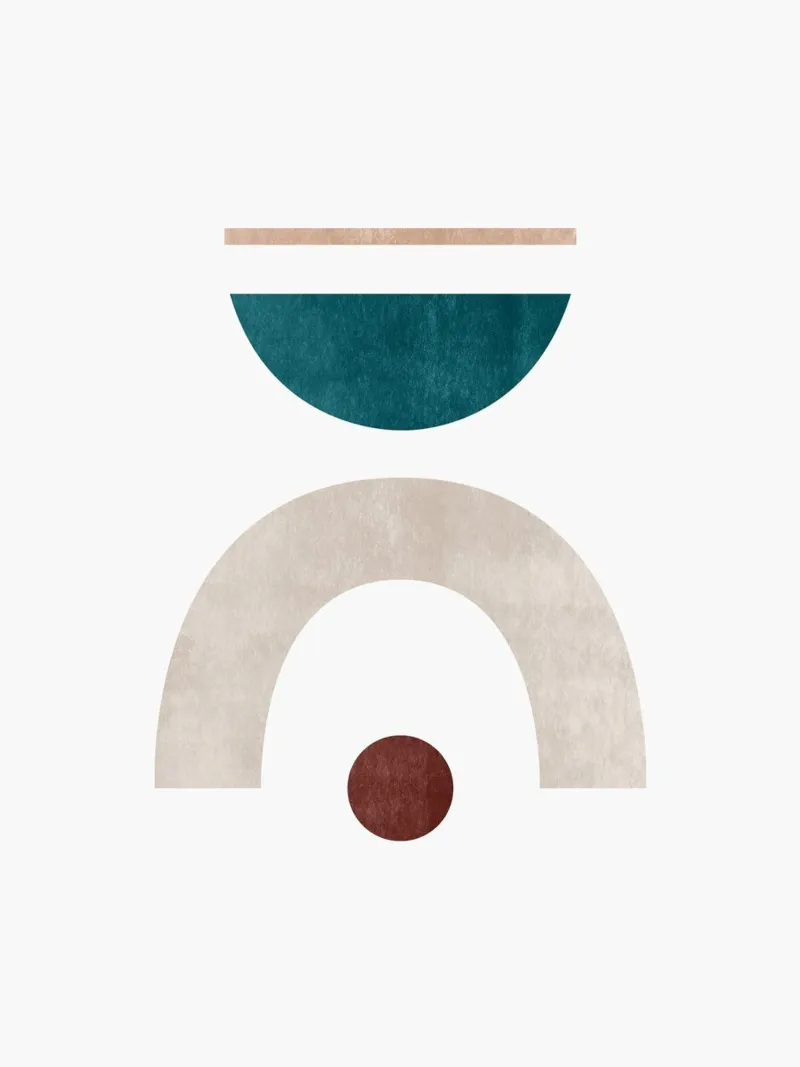 Minimal Abstract Art Print - Geometric Balance canvas by kookiepixel