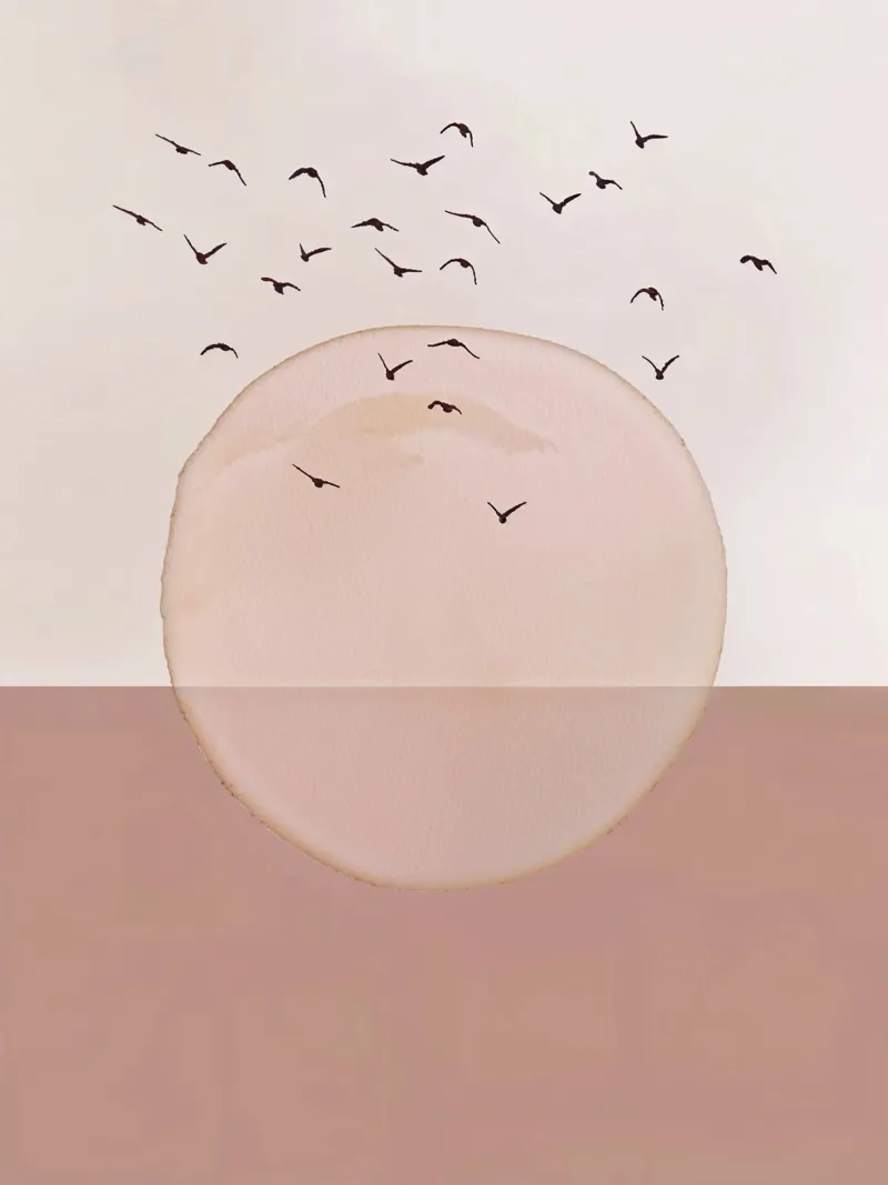 Neutral beige toned mid century minimalistic abstract modern hahnemühle by WijdevenPrints