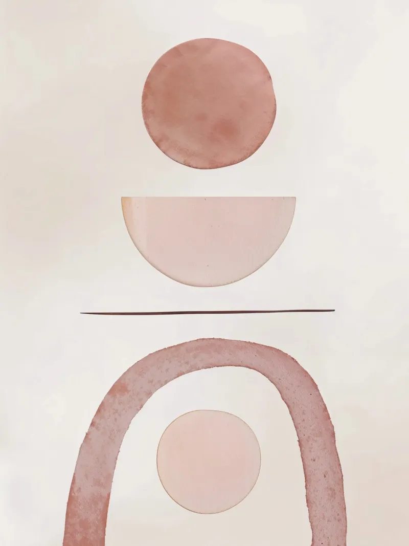Neutro, beige, metà secolo, minimalista, astratto e moderato. pellicola backlit da WijdevenPrints