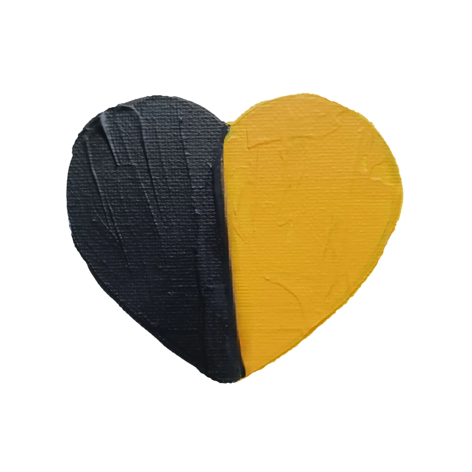 Hand-painted Black & Gold Heart poster by FABOArt