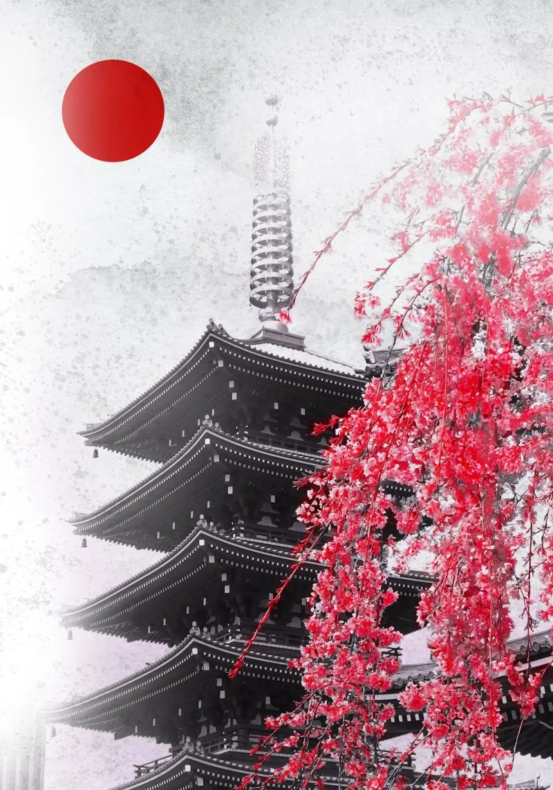Pagode Temple du Japon hahnemühle de arizrab