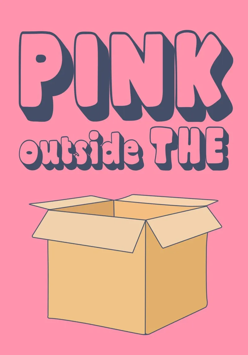 Pink Outside poster con telaio in alluminio da WORD & WONDER