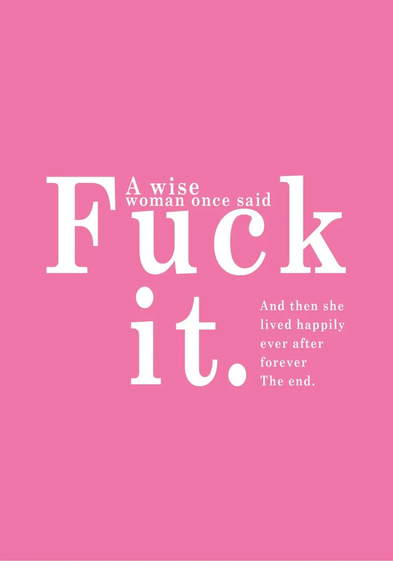 Fuck it poster con telaio in plastica da WORD & WONDER