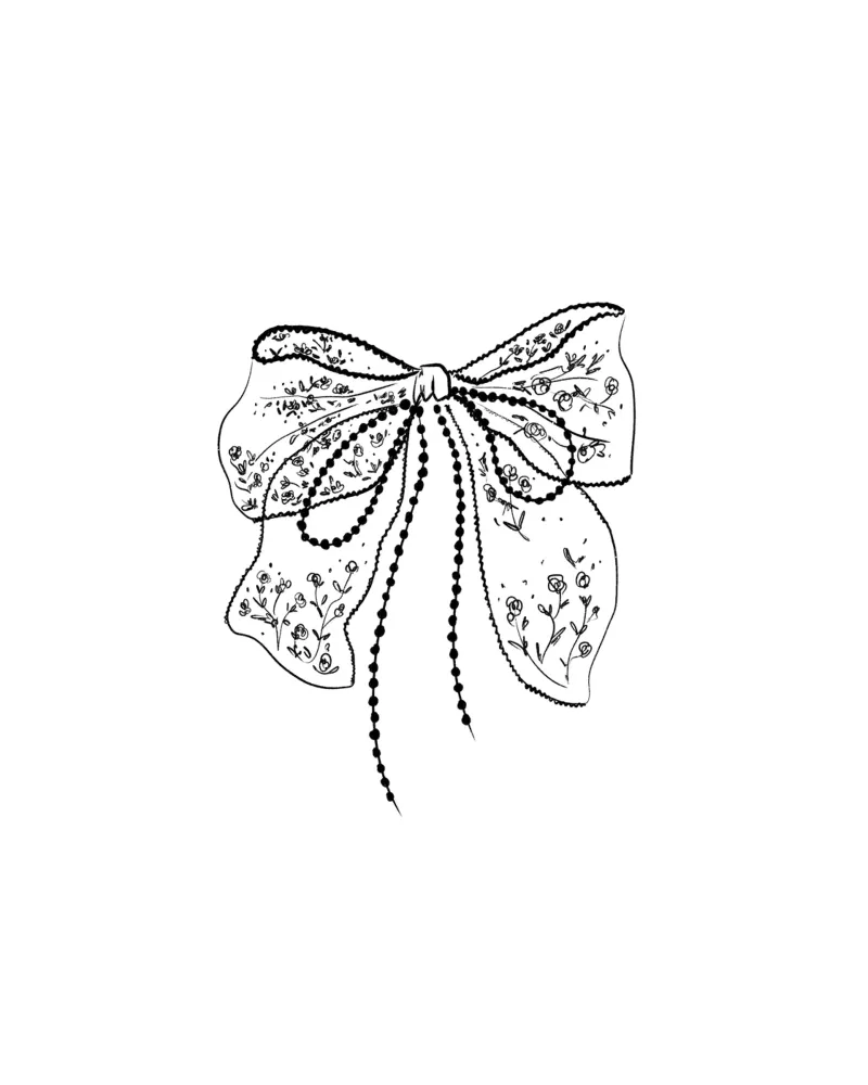 Minimal Lace Bow pellicola backlit da anisillustration
