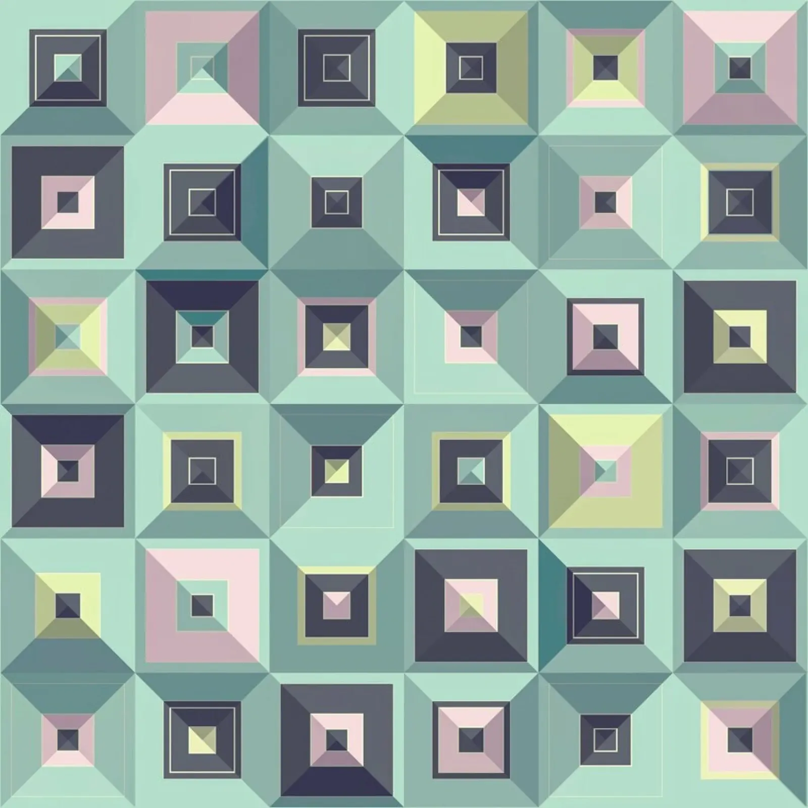 Lostin Squares III carta hahnemühle da Metron