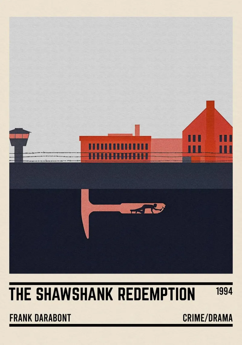 The Shawshank Redemption poster con telaio in plastica da TheArtstudio