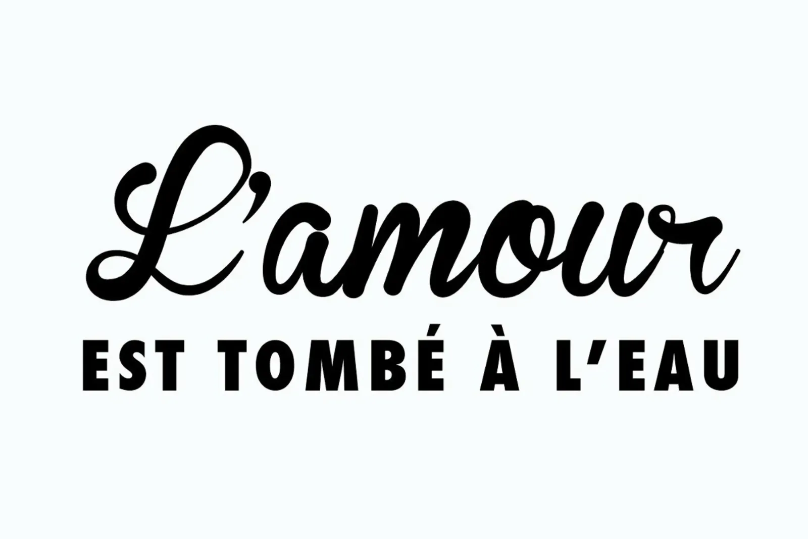 L'amour tombé I black on white pellicola backlit da FRAICHE