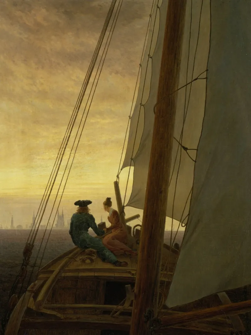 Caspar David Friedrich - A bordo di una nave a vela carta hahnemühle da ARTOTHEK