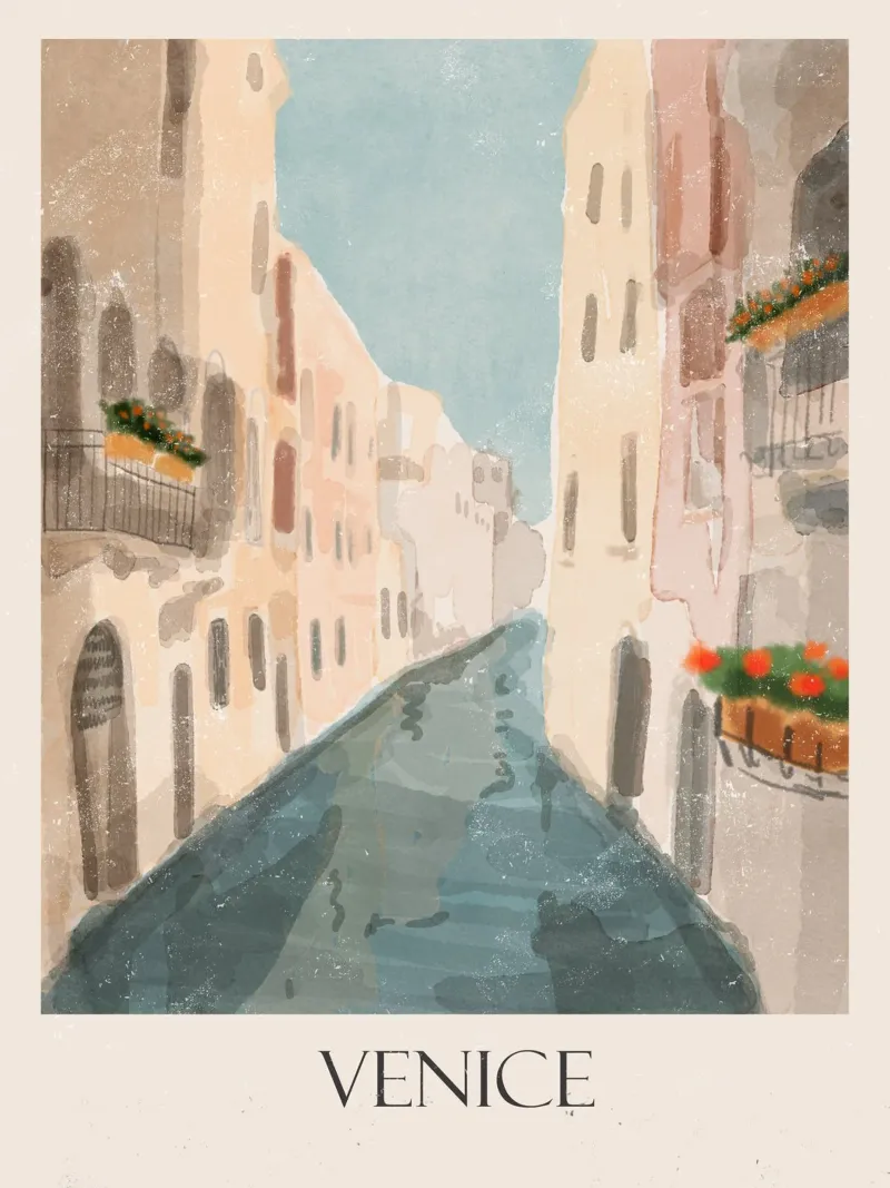 Venice canvas by Indigo Rain