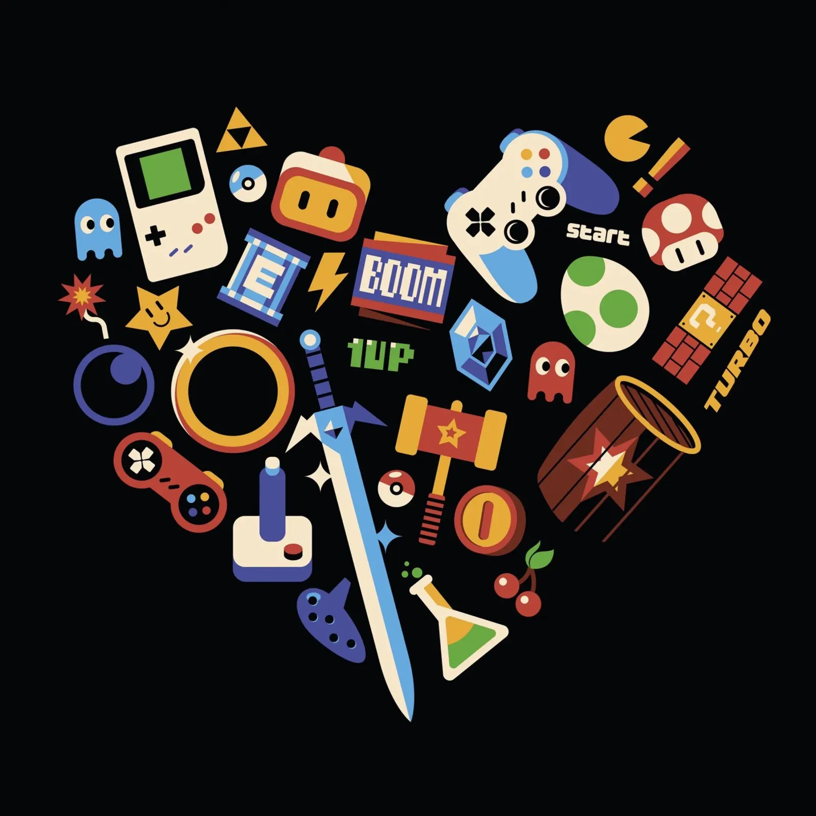 Amore Gamer Vintage tela con Cornice a cassetta da Tobe Fonseca