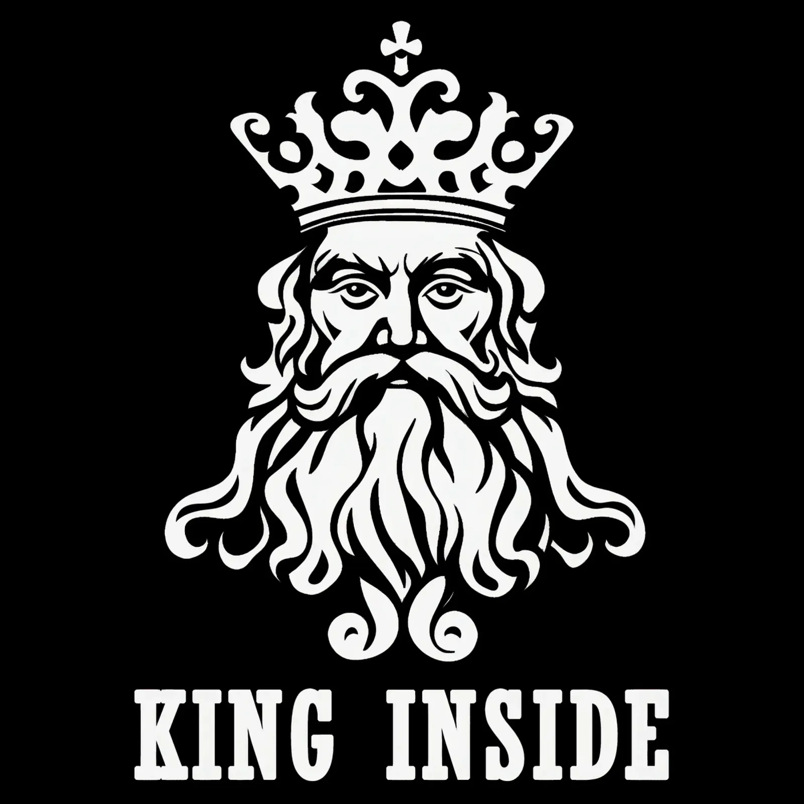 King Inside | Design del logo della camicia tela con Cornice a cassetta da Autofocus