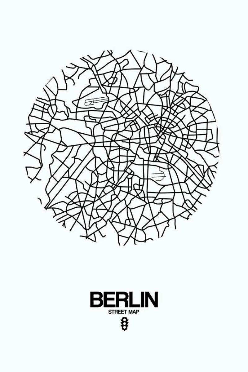 Berlin Street Map Poster von Naxart