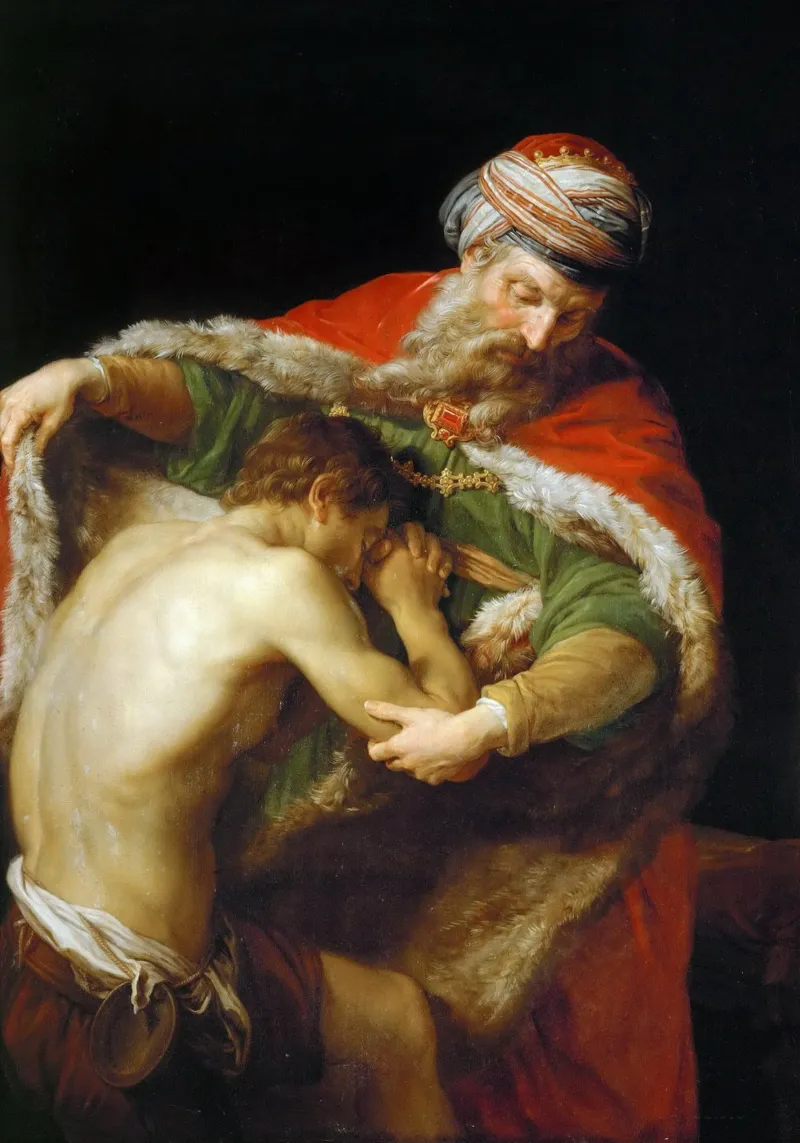 Pompeo Batoni - Il ritorno del figliol prodigo pellicola backlit da William Store