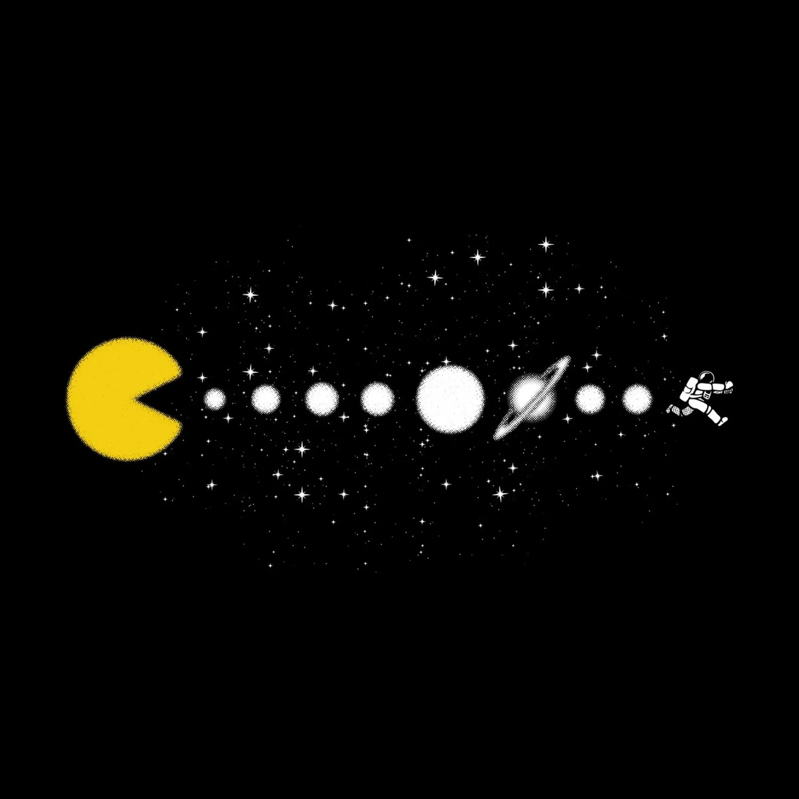 Astronauta minimalista per l'espansione del sistema solare pellicola backlit da Tobe Fonseca