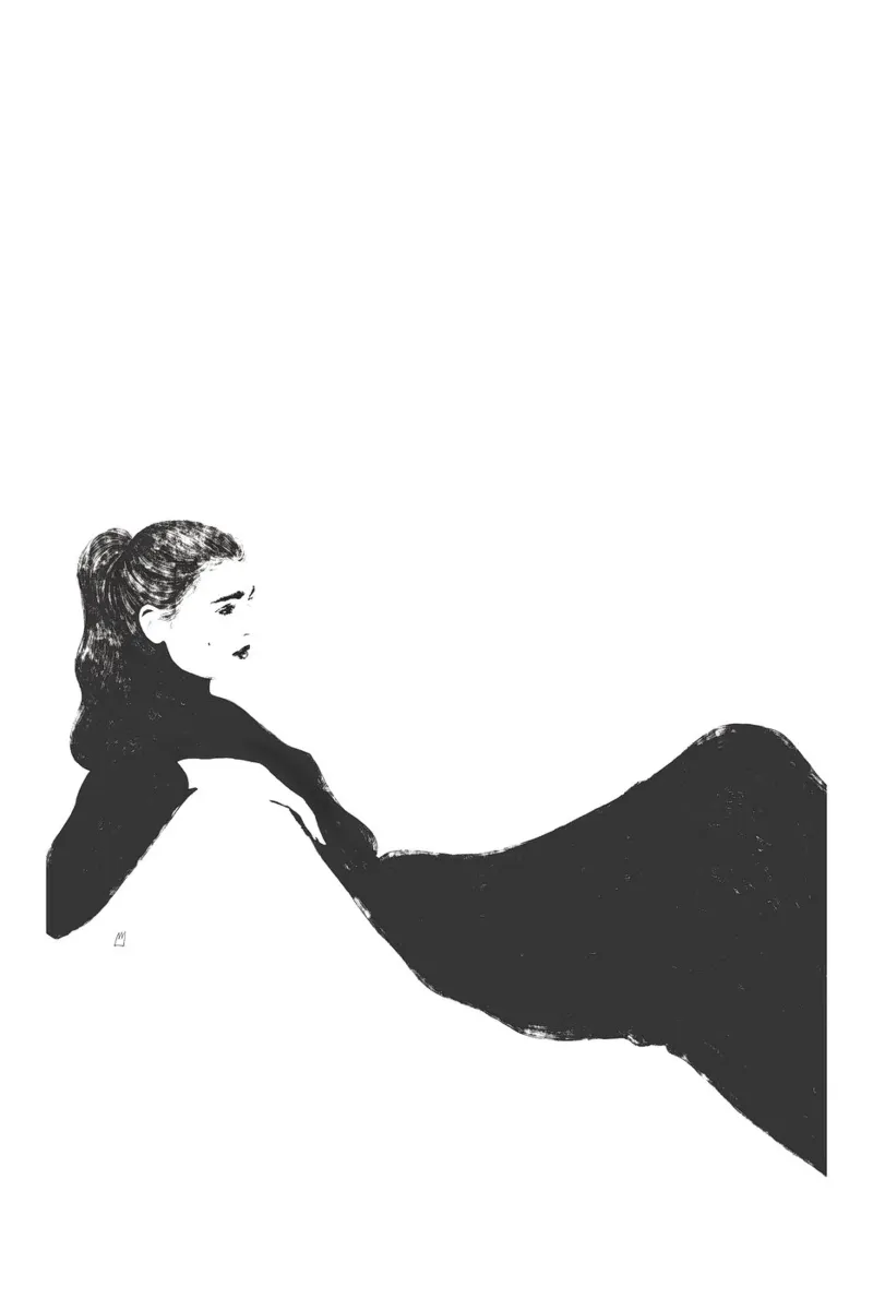 Untitled (Female Figure VIII) poster with aluminum frame by Manuel Rebollo