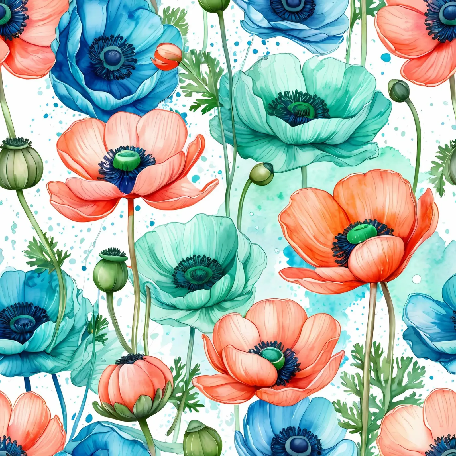 Anemoni ad acquerello pellicola backlit da Artistic-shop