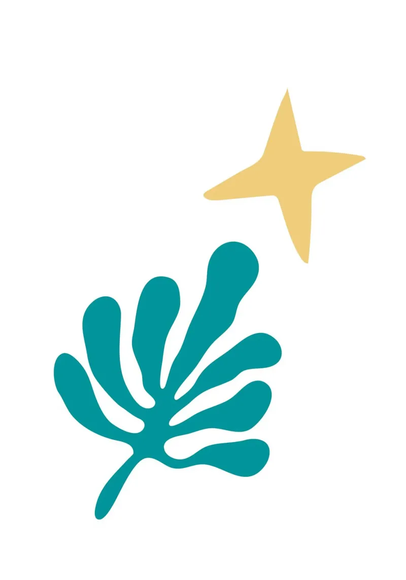 abstract leaf poster con telaio in alluminio da ramosashop