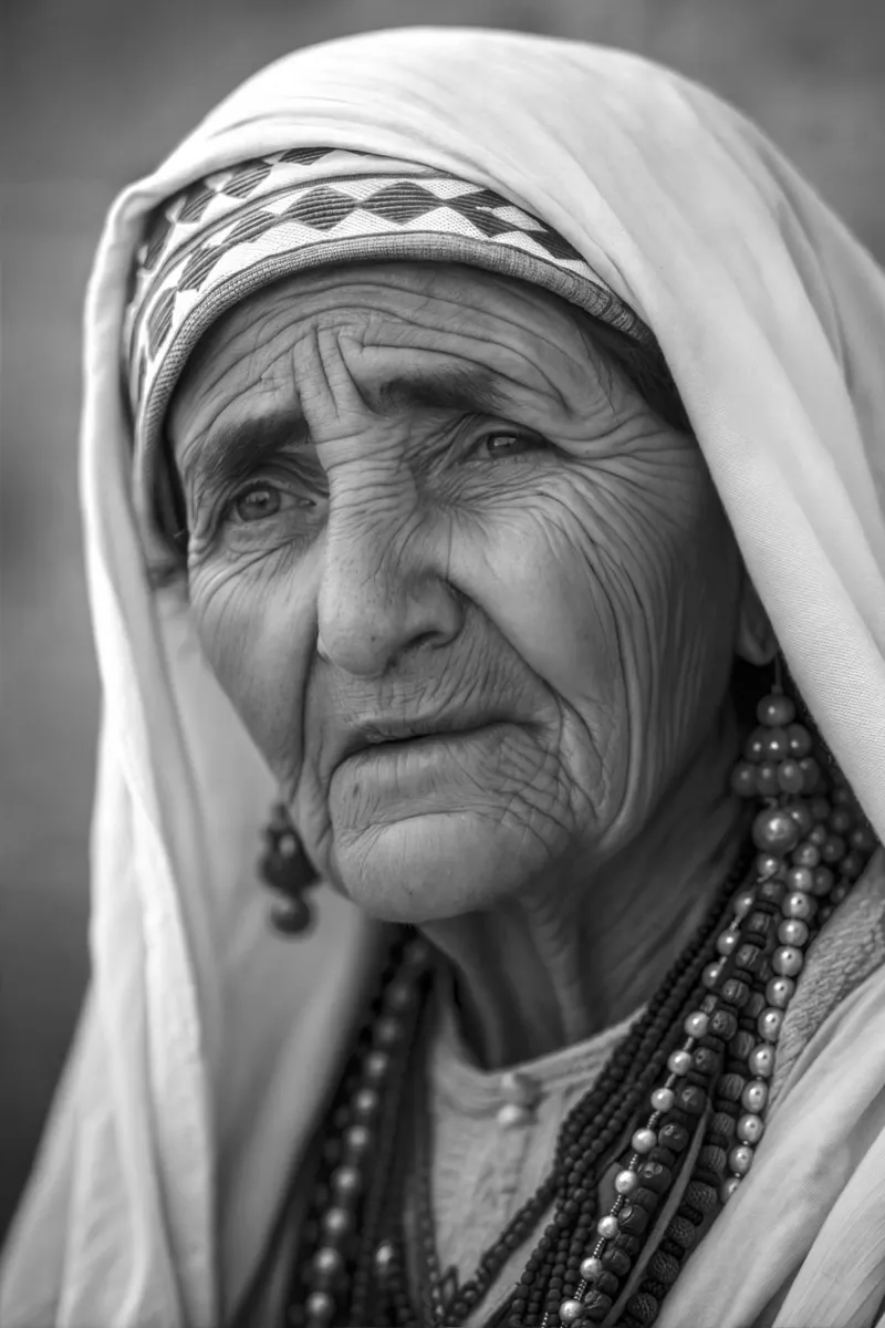Gaya - Ritratto di una donna amazigh tela con Cornice a cassetta da Amazigh