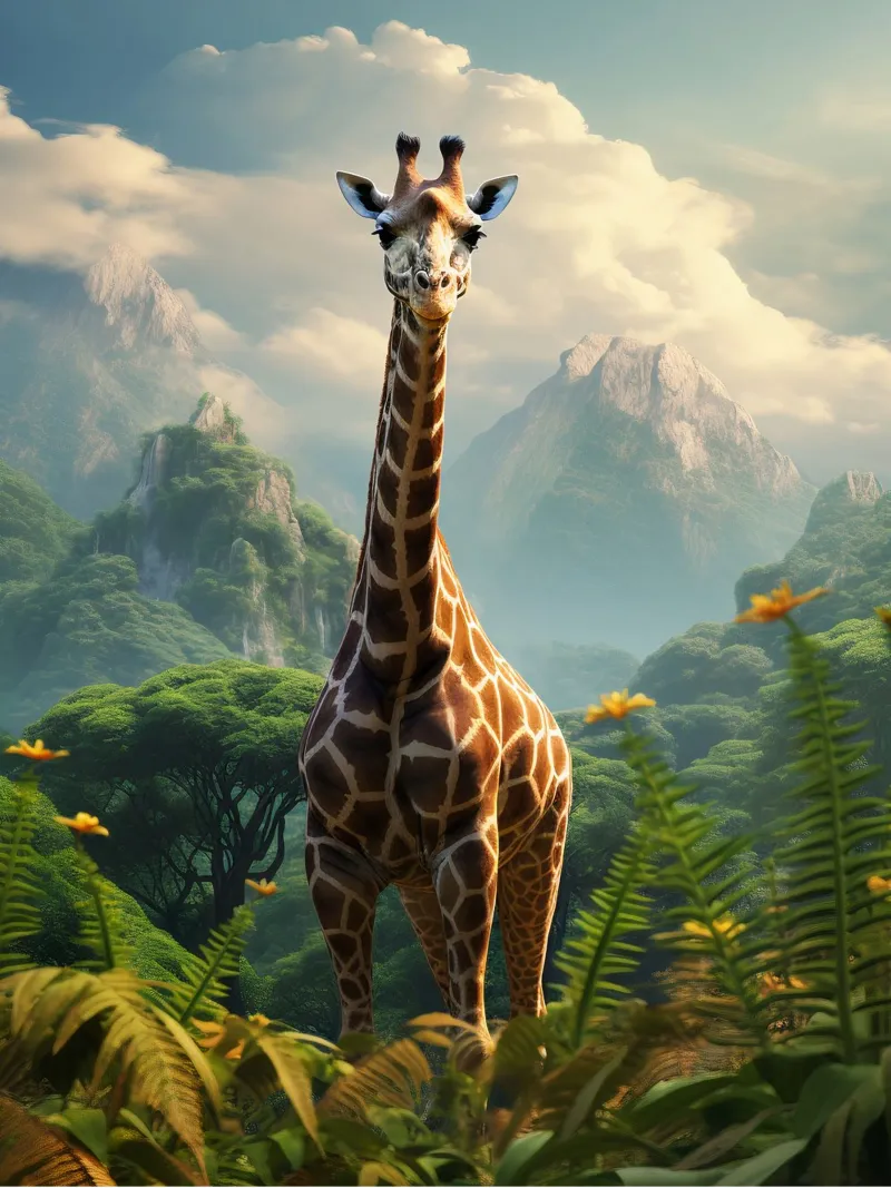 Giraffe Mountains pellicola backlit da Mateo