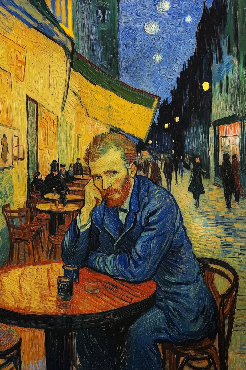 Caffè con Vincent alluminio dibond da Carinaprint