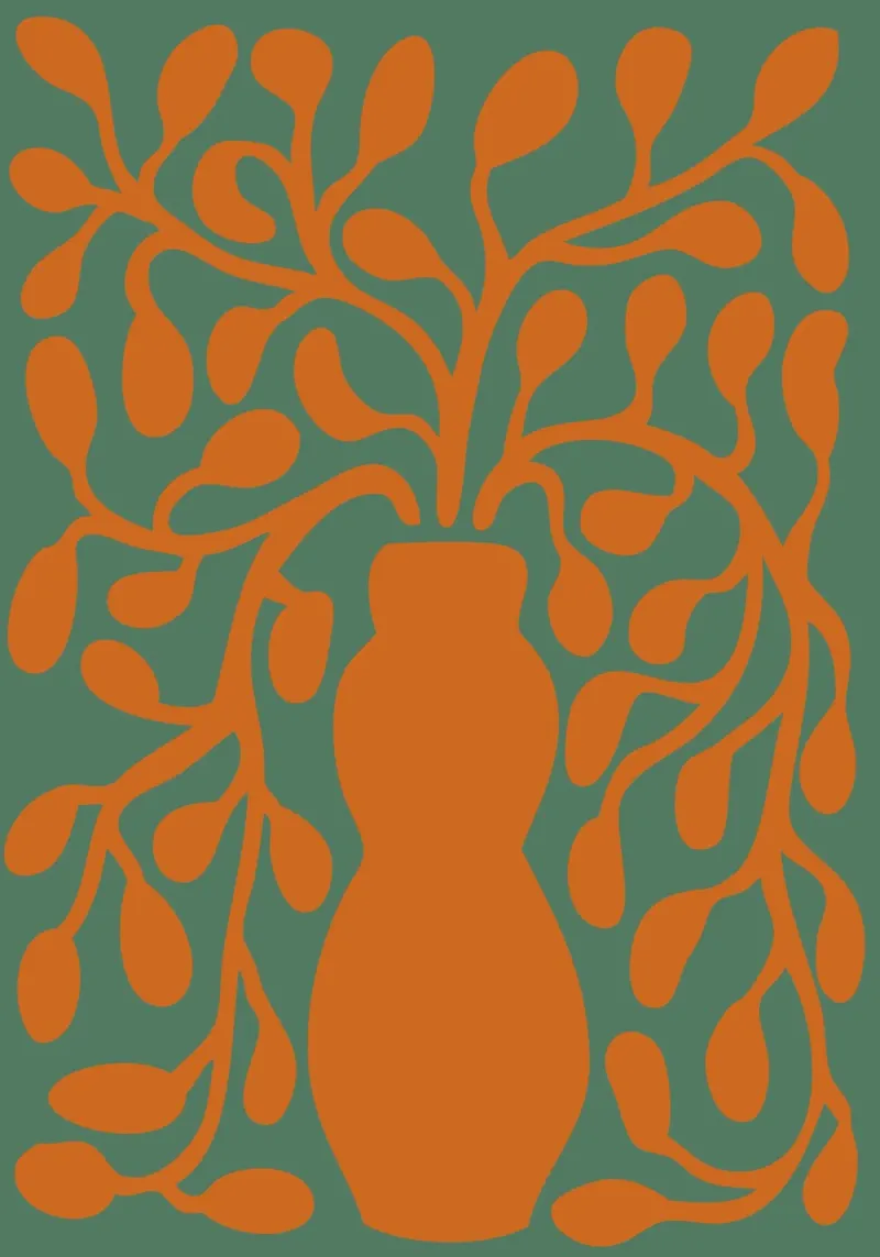 Orange vase poster by LisaArtes