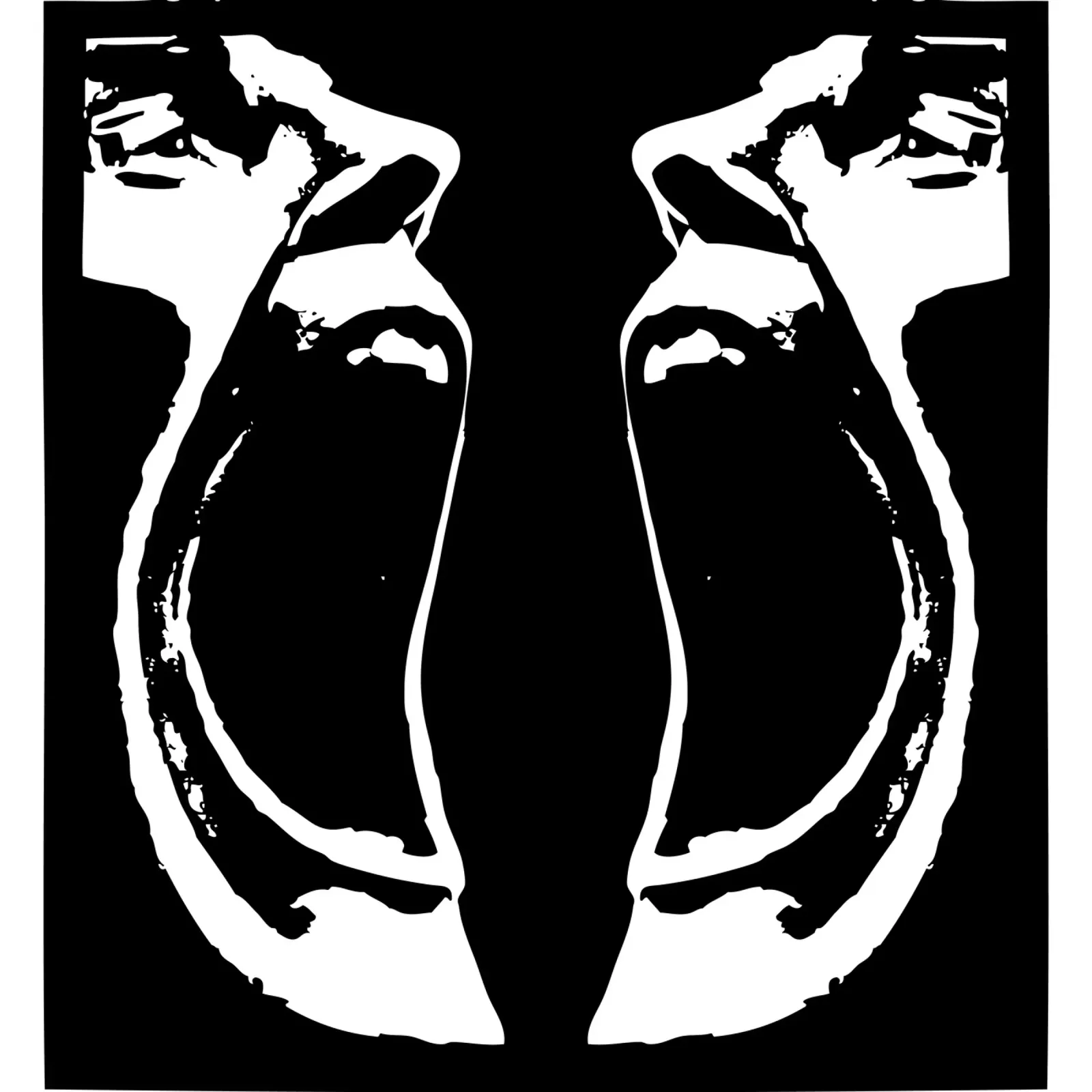 Design artistico di facce da urlo pellicola backlit da ririedis