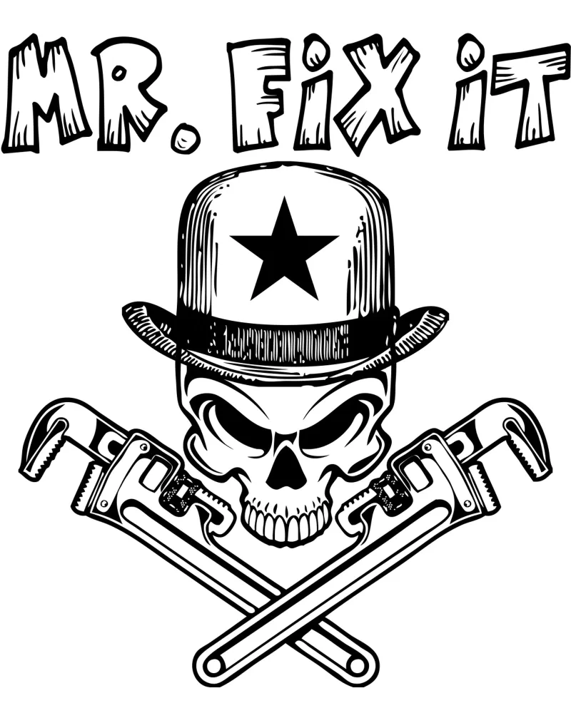 mr. fix it grappig art design poster met kunststof frame van ririedis